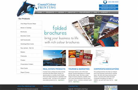 Product Catalogue and Services Website