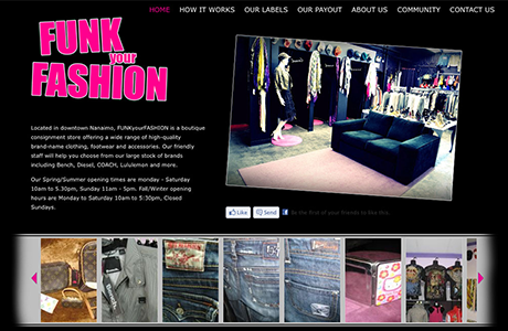 Funk Your Fashion Consignment Store Website